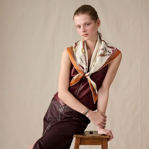 Hermès Carrosserie silk scarf 90